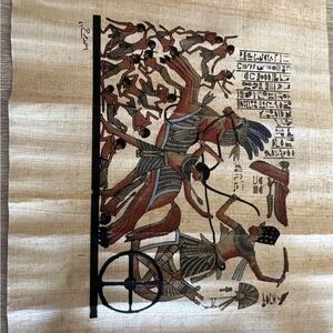 Egyptian papyrus art. Made in Egypt on original papyrus plant paper